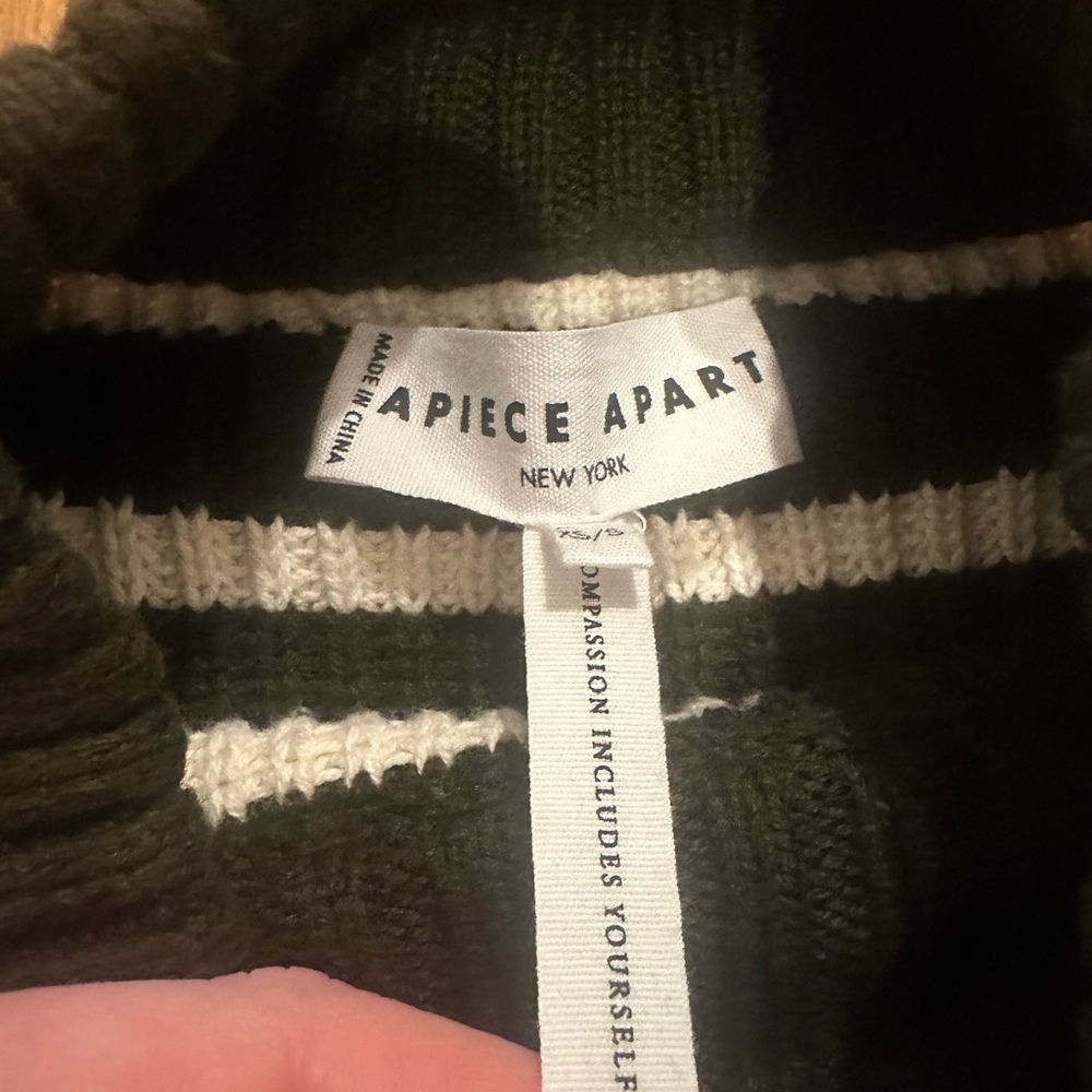 Apiece Apart - Eco Carolina Pullover - Olive Stripe - Picture 3 of 4